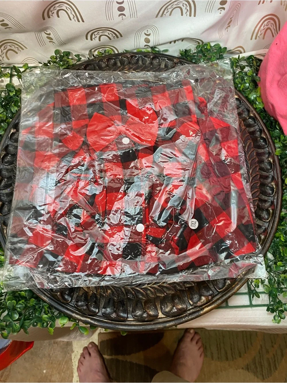 Unbranded Red & Black Buffalo Plaid Dog Jacket